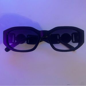 New Versace Medusa Biggie Black and Gold Sunglasses